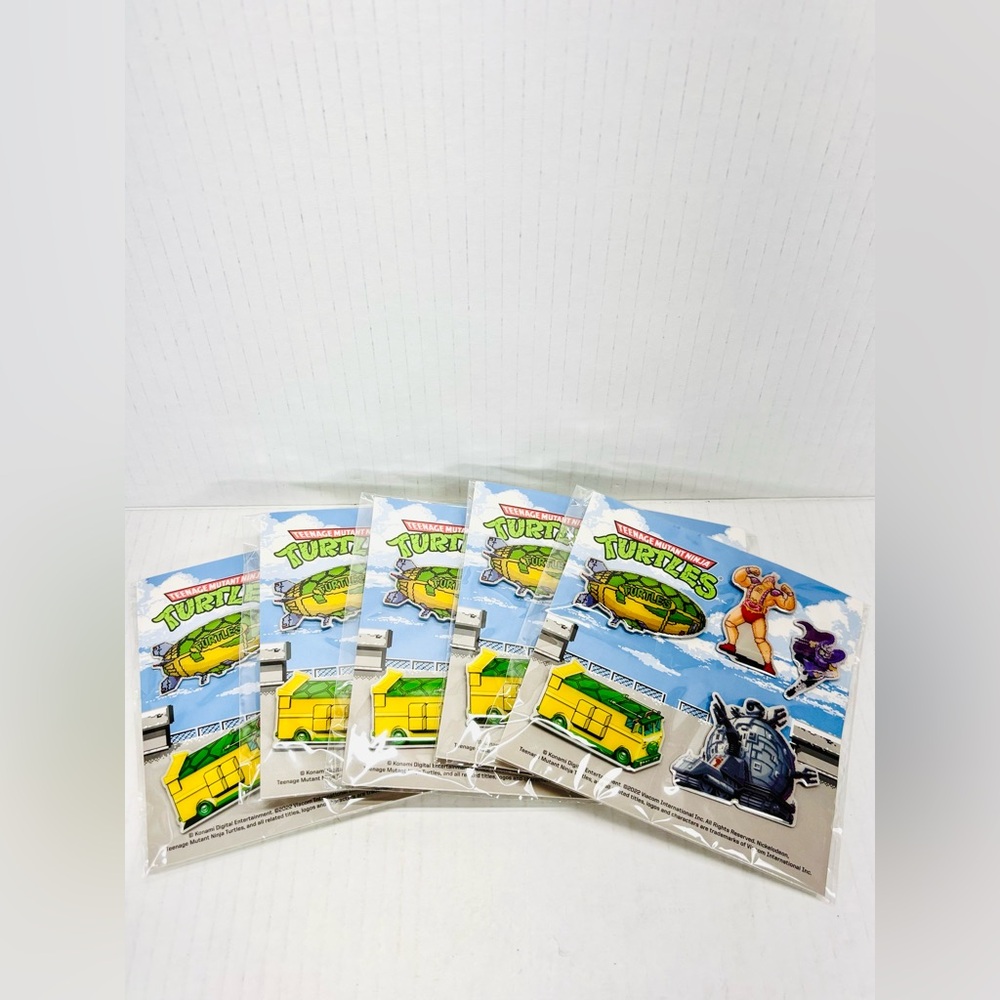 Konami Digital TMNT Cowabunga Collection Metal Pin Set Promo Pins Only! Lot Of 5